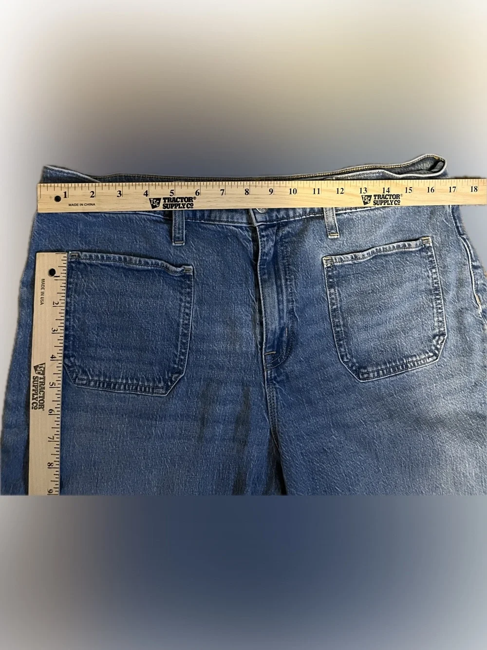 J. Crew Wide-Leg Cropped Denim Jeans size 32 inch Petite